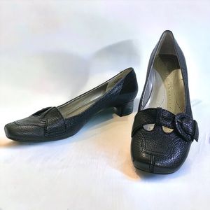 Nine West | French Kitten Heel “Aimeryr” Leather Pump Black 8